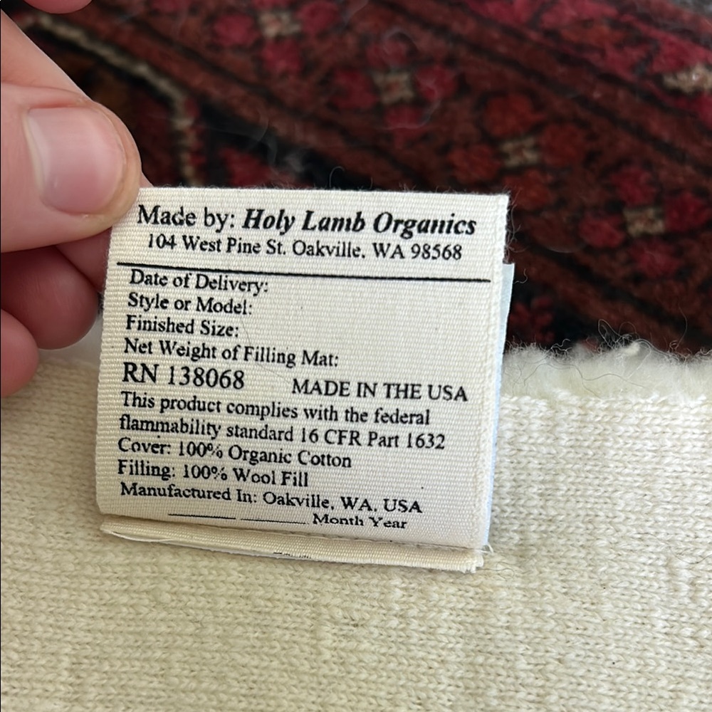 Cream Wool Massage cradle topper - Picture 5 of 7